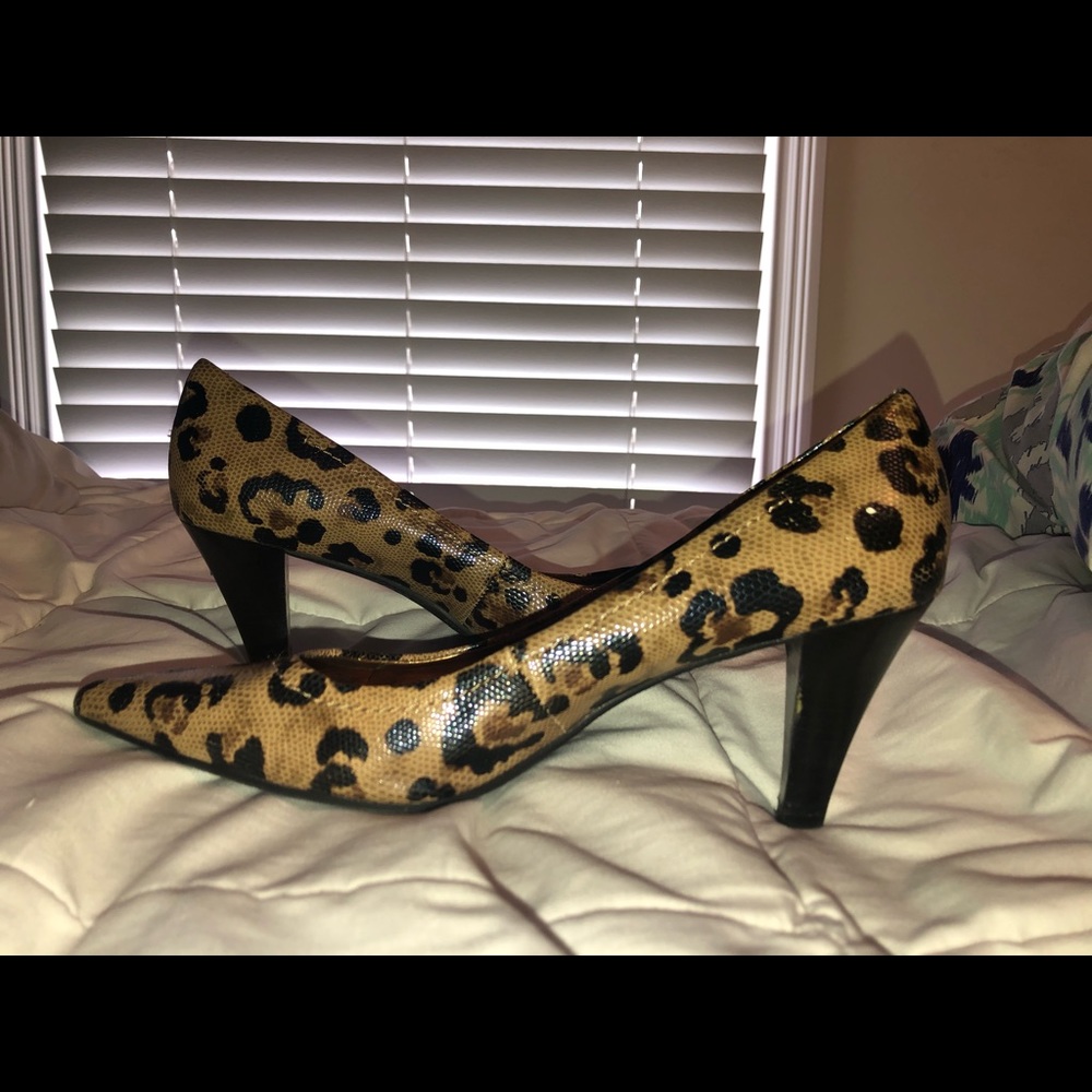 Leopard print heels